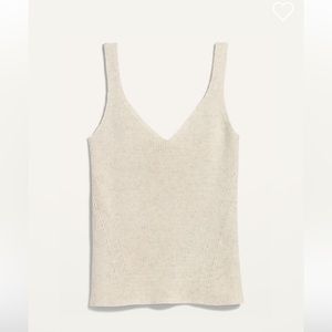 Old Navy V-Neck Rib Knit Sweater Tank Medium NEW